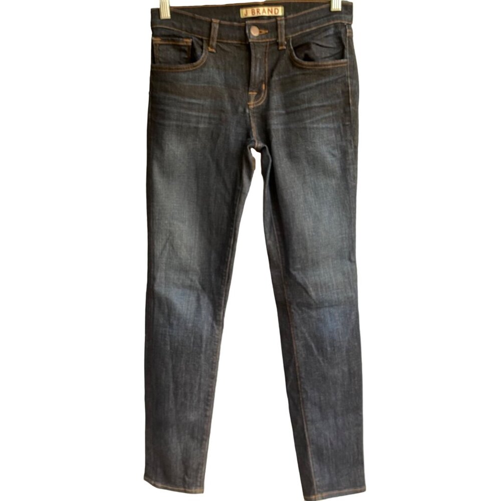 J Brand Enchanted Skinny Jeans Size 26 Dark Wash Mid Rise Tapered Leg 8110212